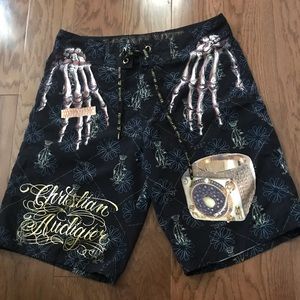 🔥Christian Audigier Board Shorts 💀